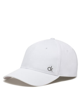 Calvin Klein Calvin Klein Kepurė su snapeliu Ck Metal Cotton Cap K60K613102 Balta