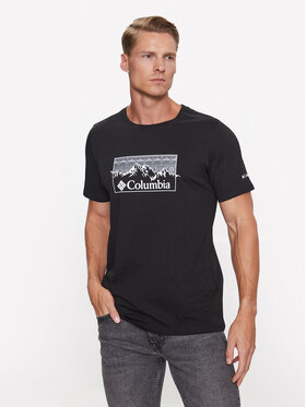 Columbia Columbia T-krekls CSC™ Seasonal Logo Tee Melns Regular Fit