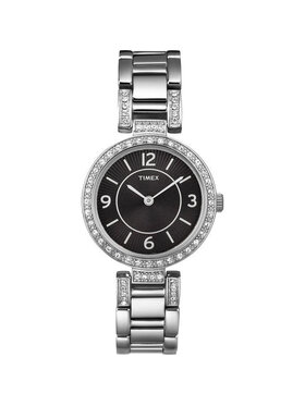 Timex Timex Zegarek T2N453 Srebrny