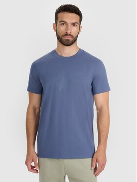 4F 4F Tričko 4FWMM00TTSHM2257-32S Modrá Regular Fit