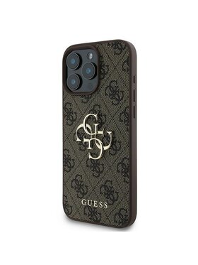 Guess Guess Etui na telefon iPhone 16 Pro Brązowy