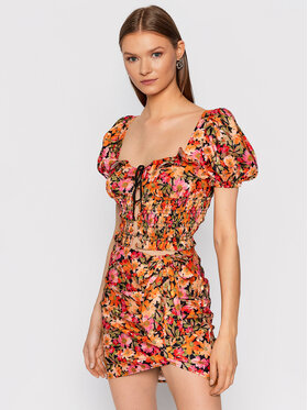 For Love & Lemons For Love & Lemons Bluza Sylvie CT1731 Oranžna Slim Fit