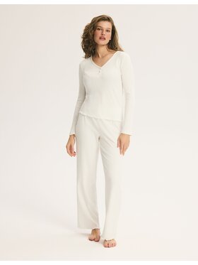 Esotiq Esotiq Piżama 46008 Biały Regular Fit