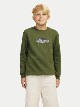Jack&Jones Junior Jack&Jones Junior Суитшърт Mountain Logo 12263372 Зелен Relaxed Fit