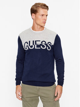 Guess Guess Pull M3BR09 Z3052 Bleu marine Regular Fit