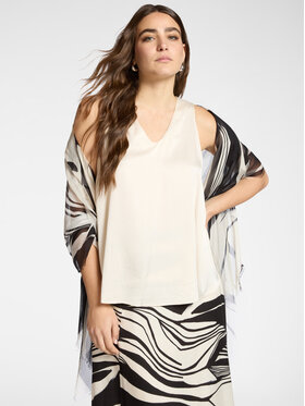 Elena Mirò Elena Mirò Bluzka D112P000032N002 Biały Regular Fit