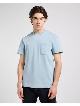 Lee Lee T-Shirt WW PCKT TEE Niebieski Relaxed Fit