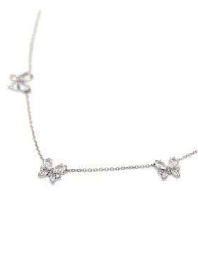 Leis Leis Collana Farfalla Placcatura in argento rodiato