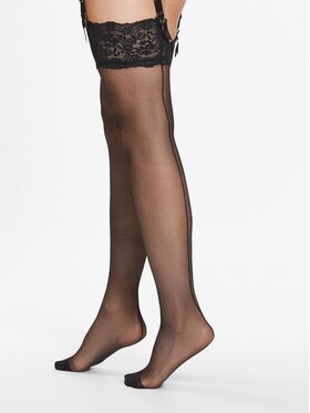 Bluebella Samostojeće čarape Hold Ups 41458-BK Crna