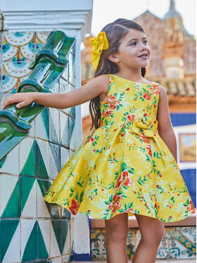 Abel & Lula Abel & Lula Rochie elegantă 5053 Galben Regular Fit