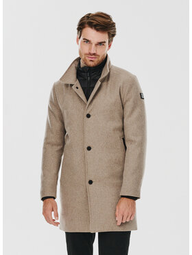 Pako Lorente Pako Lorente Płaszcz P24WF-7X-008 Beżowy Classic Fit