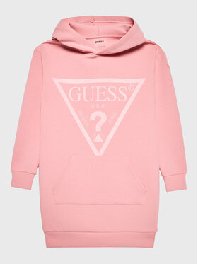 Guess Guess Džemper haljina J2BK35 FL03S Ružičasta Regular Fit