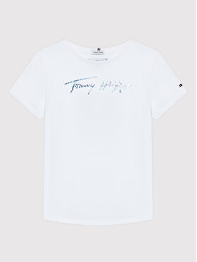 Tommy Hilfiger Tommy Hilfiger T-shirt Script Print KG0KG06301 D Bijela Regular Fit