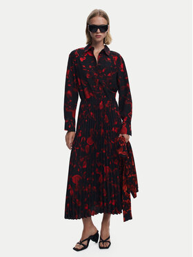 Desigual Desigual Sukienka koszulowa Plisado 25WWVW16 Czerwony Regular Fit