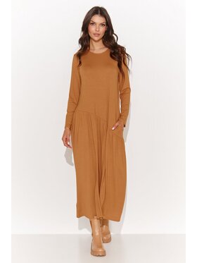 Numinou Numinou Sukienka codzienna NU456 Żółty Comfortable Fit