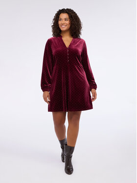 Fiorella Rubino Fiorella Rubino Sukienka codzienna 7053T001728N036 Bordowy A-Line Fit
