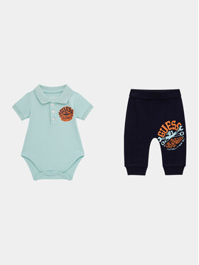 Guess Guess Set body și pantalon P4RG09 KA6W0 Albastru Regular Fit