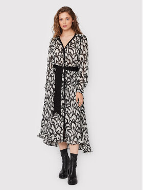 The Kooples The Kooples Vsakodnevna obleka Trend FROB25064K Črna Regular Fit