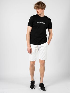 Les Hommes Les Hommes T-Shirt LF224302-0700-9001 | Grafic Print Černá Regular Fit