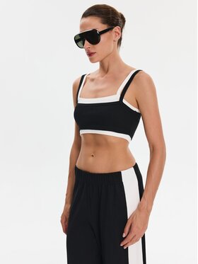 Nudyess Nudyess Spodnie materiałowe Mica z prążka Czarny Relaxed Fit