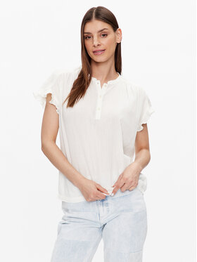 Mustang Mustang Blúz Elsa Ruffle 1013365 Fehér Regular Fit