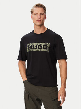 HUGO HUGO Футболка Nerpient 50566041 Чорний Regular Fit