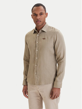 Aeronautica Militare Aeronautica Militare Košeľa 261CA1321UCT03089 Béžová Regular Fit