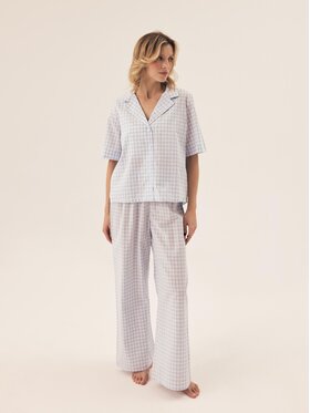 Esotiq Esotiq Pyžamo 42693 Modrá Regular Fit