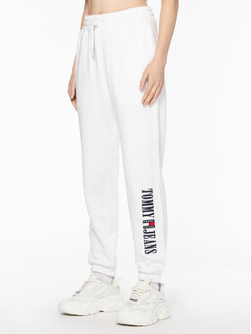 Tommy Jeans Tommy Jeans Donji dio trenerke DW0DW15370 Bijela Loose Fit
