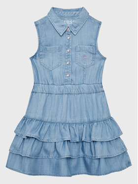 Guess Guess Kleid für den Alltag K3RK18 D3X30 Blau Regular Fit