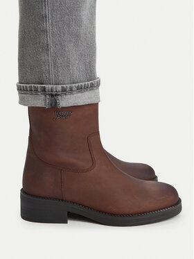 Tommy Jeans Tommy Jeans Saapad Tjw Soft Sole Chelsea Boots Lth EN0EN03080 Pruun