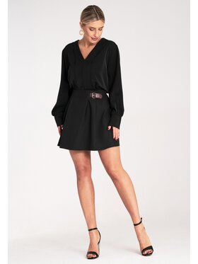 FIGL FIGL Mini sukně M1157 Černá A-Line Fit