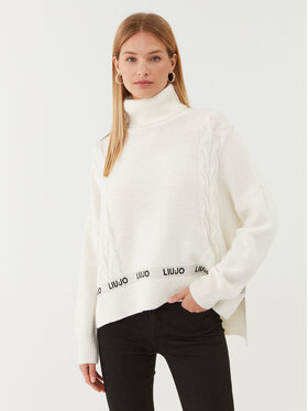 Liu Jo Liu Jo Garbó Maglia TF3051 MA55L Ekru Regular Fit