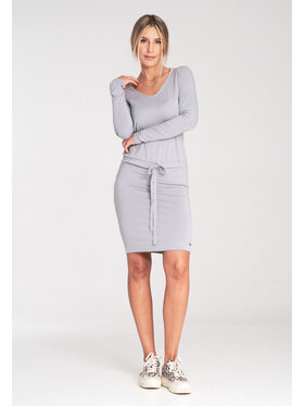 FIGL FIGL Každodenní šaty M1049 Šedá Casual Fit
