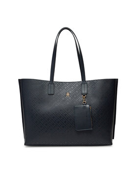 Tommy Hilfiger Tommy Hilfiger Handtasche Th Distinct Tote Mono AW0AW17195 Dunkelblau