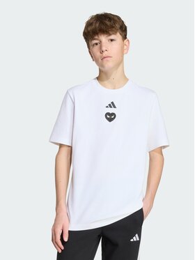 adidas adidas Koszulka techniczna 164612 Biały Loose Fit