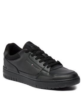 Tommy Hilfiger Tommy Hilfiger Αθλητικά Th Basket Core Leather Ess FM0FM05040 Μαύρο