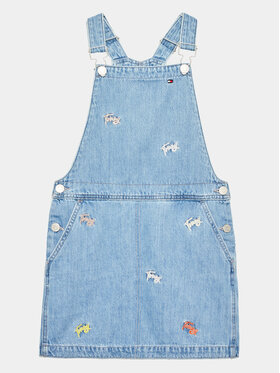 Tommy Hilfiger Tommy Hilfiger Džínové šaty Dungaree KG0KG07194 D Modrá Regular Fit