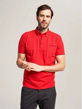 Willsoor Willsoor Polo 70957 Czerwony Regular Fit