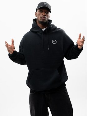 Metoda Sport Metoda Sport Bluza Szeroka luźna kangurka gruba 129777 Czarny Oversize