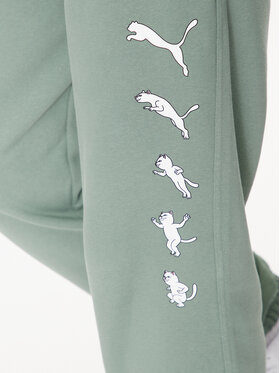 Puma Spodnji Del Trenirke Puma X Ripndip 622199 Zelena Relaxed Fit