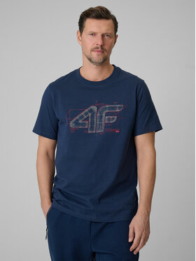 4F 4F T-Shirt COMMERCIAL 12 Granatowy Regular Fit