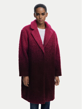 Desigual Desigual Cappotto in shearling Icecream 25WWEW64 Rosa Relaxed Fit