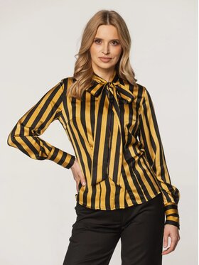 Willsoor Willsoor Koszula 61407 Złoty Regular Fit