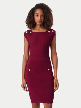 Guess Guess Trikotāžas kleita W6YK34 Z0969 Bordo Slim Fit