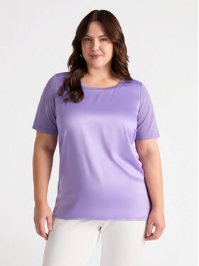 Fiorella Rubino Fiorella Rubino T-Shirt G479L008280N009 Fioletowy Regular Fit