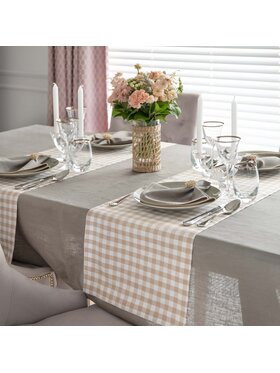 Roseberry Home Roseberry Home Bieżnik Beige Gingham Beżowy