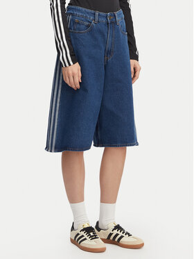 adidas adidas Szorty jeansowe Firebird Jorts KD2915 Niebieski Oversize