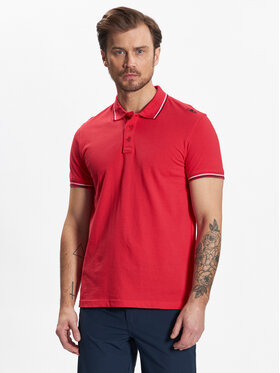 CMP CMP Тениска с яка и копчета 39D8367 Червен Regular Fit