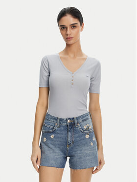Lee Lee Tričko Henley 112363830 Modrá Slim Fit